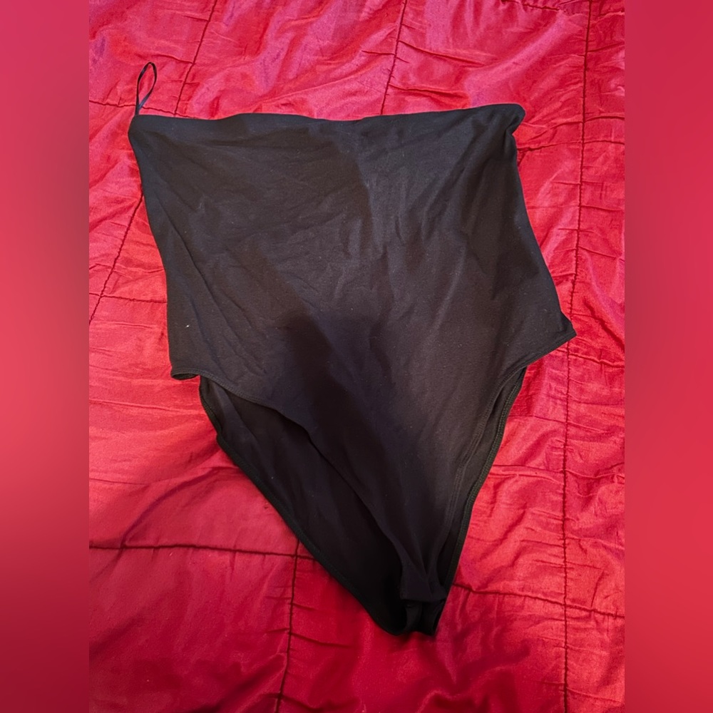 Black Strapless Bodysuit